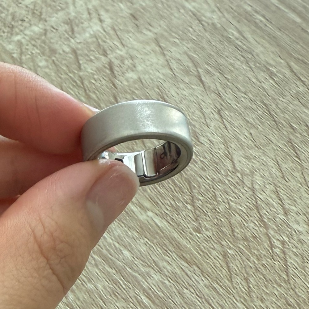 Brushed Silver Oura Ring size 6